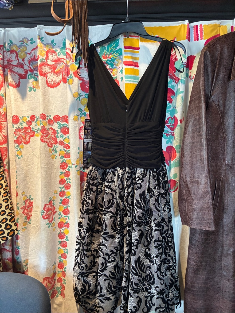 Black & Silver V-Neck Party Dress $19.99 - Picture 3 of 4